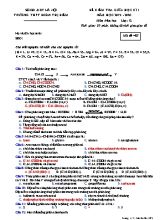 Đề kiểm tra giữa học kỳ I môn Hóa học Lớp 12 - Mã đề 485 - Năm học 2019-2020 - Trường THPT Đoàn Thị Điểm (Kèm đáp án)